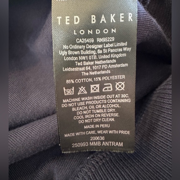 Ted Baker London Men's Quarter Zip
Knit Sweater Pullover Navy Blue Size 6 (XXL) - Picture 7 of 13